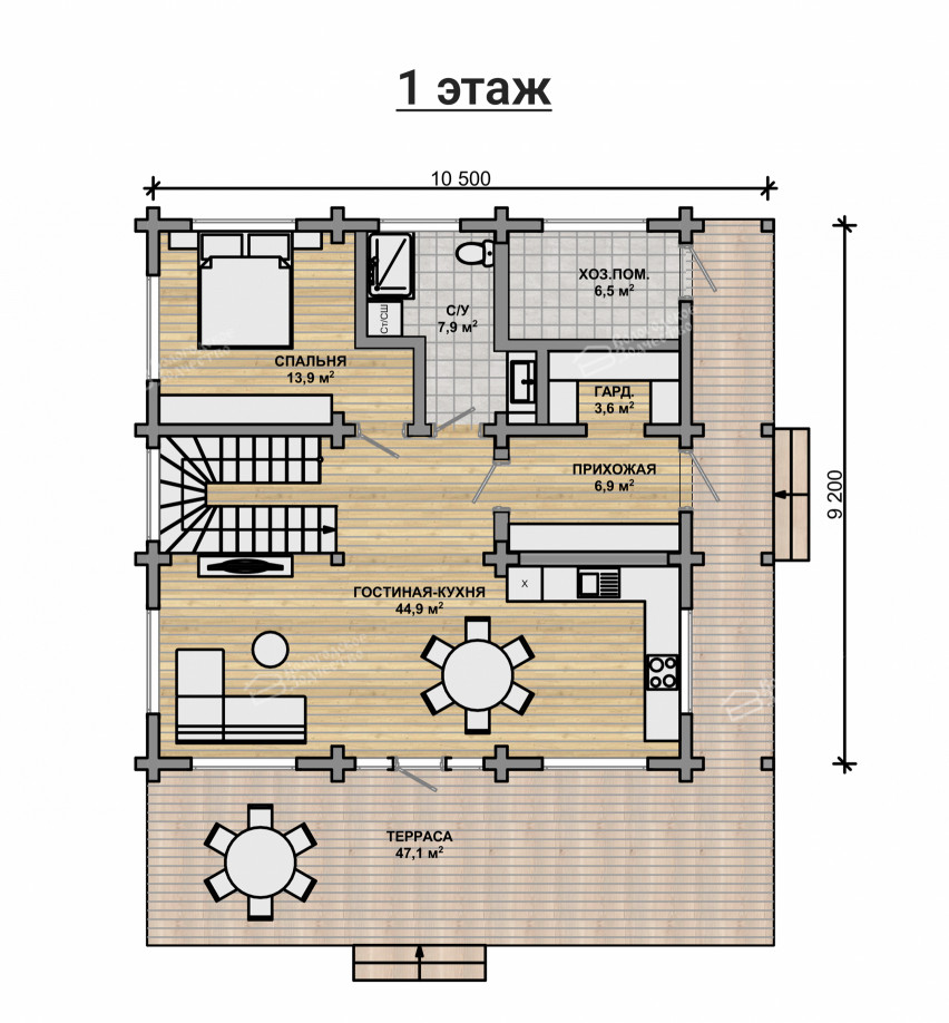 Дом из клееного бруса VZ-409